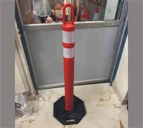 Rubber Base PVC Delinator Post