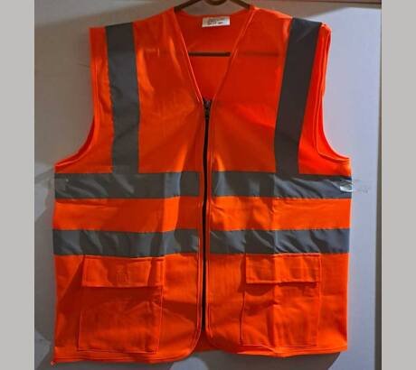 Reflective Vest two Strips with zip