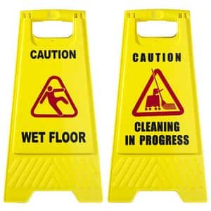 wet floor caution board